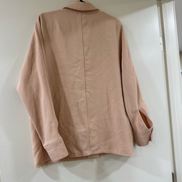 Aritzia Freeform Wilfred Button Up Shirt Oversized Size XS Pale Blush Pink - Picture 3 of 8
